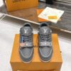 sy_no_905E3339459F06258EA362276D68A499_1 Louis Vuitton LV Trainer Dark Charcoal Grey & White Contrast Sneakers