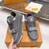 sy_no_905E3339459F06258EA362276D68A499_3 Louis Vuitton LV Trainer Dark Charcoal Grey & White Contrast Sneakers