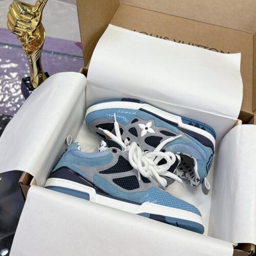 Louis Vuitton LV Skate Blue, Grey & Navy Retro Skate Sneakers
