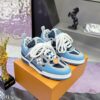 sy_no_905FF48D43903F33CB06BC6121A8EE4F_1 Louis Vuitton LV Skate Blue, Grey & Navy Retro Skate Sneakers
