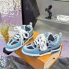 sy_no_905FF48D43903F33CB06BC6121A8EE4F_3 Louis Vuitton LV Skate Blue, Grey & Navy Retro Skate Sneakers