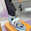 sy_no_905FF48D43903F33CB06BC6121A8EE4F_5 Louis Vuitton LV Skate Blue, Grey & Navy Retro Skate Sneakers