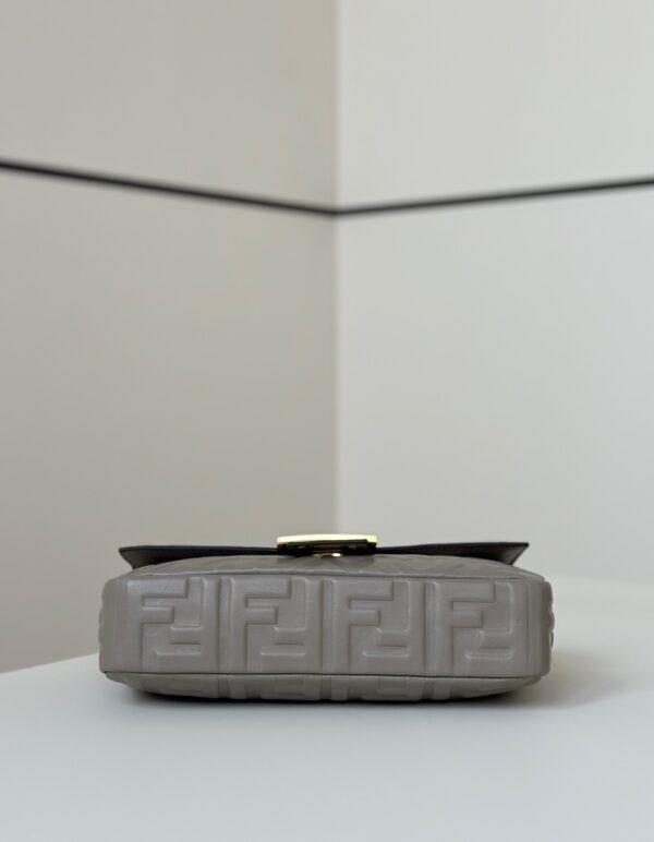 Fendi Baguette Handbag – Gray Lambskin