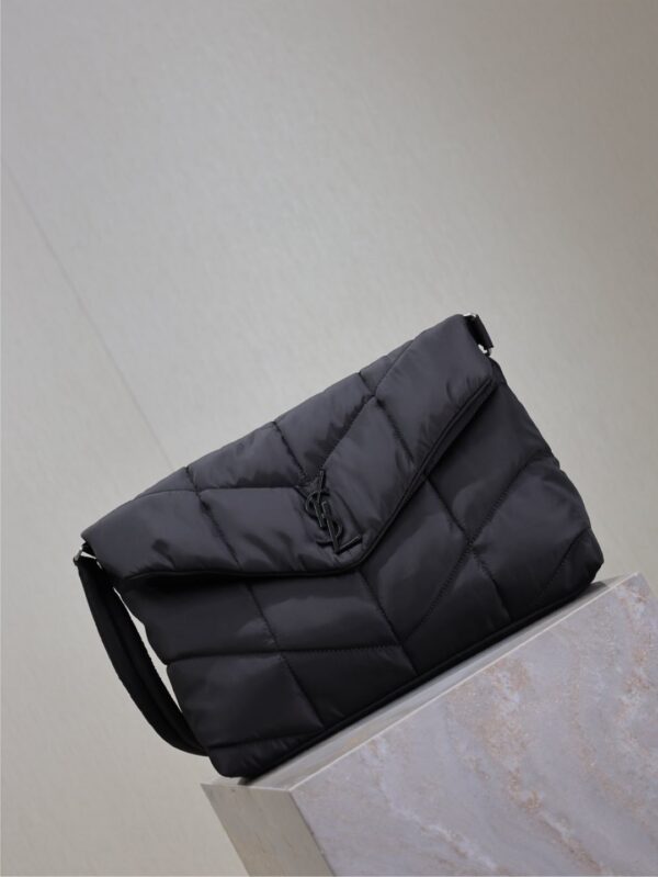 sy_no_907DE7D29CD7E4E725CF31194601A8E8_1 YSL Loulou Puffer Nylon Shoulder Bag – Black