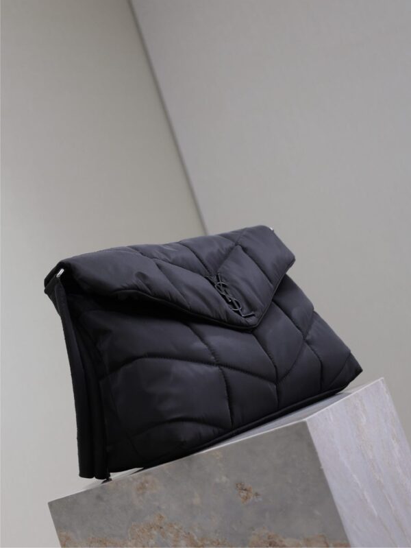 sy_no_907DE7D29CD7E4E725CF31194601A8E8_3 YSL Loulou Puffer Nylon Shoulder Bag – Black