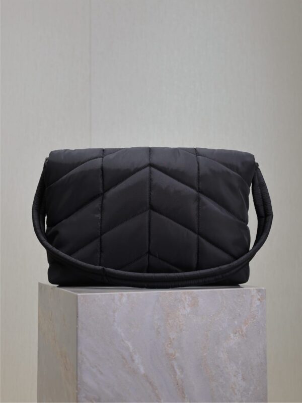 sy_no_907DE7D29CD7E4E725CF31194601A8E8_5 YSL Loulou Puffer Nylon Shoulder Bag – Black