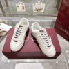 Gucci White Leather Low-Top Sneaker with Green/Red Web Tag