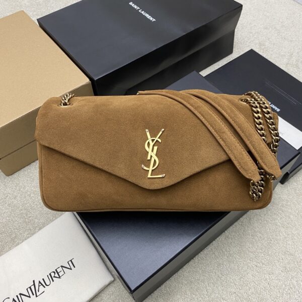 sy_no_90CC6290EB0EA9A4B8A4C103013D4815_0 Calypso 30cm Chain Bag – Caramel Suede Leather