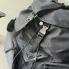 Parachute Nylon & Calfskin Backpack – Black