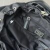 Parachute Nylon & Calfskin Backpack – Black