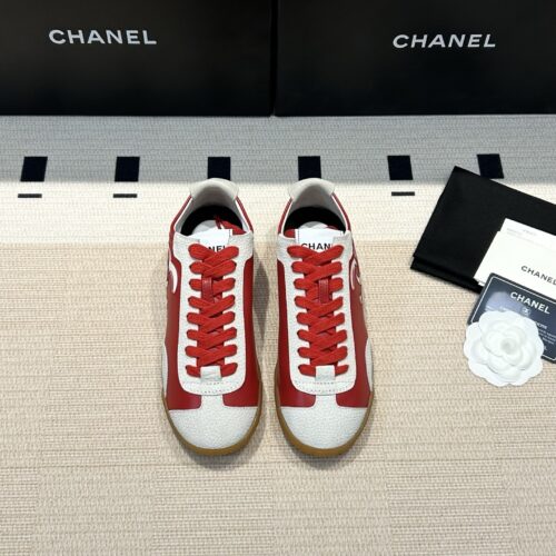 sy_no_91A72B442CD8BADC7FF475EED82E4FC1_0 Chanel Low-Top Sneakers in Bright Red