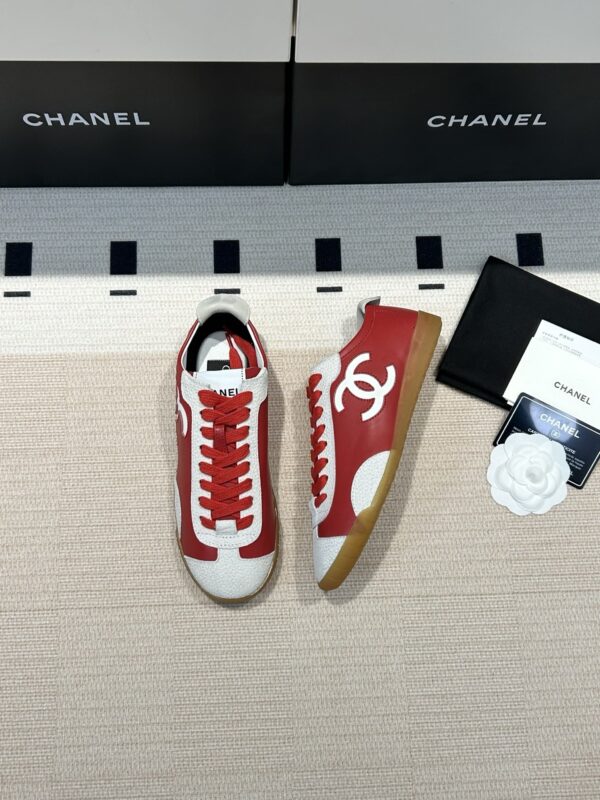 Chanel Low-Top Sneakers in Bright Red