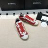 Chanel Low-Top Sneakers in Bright Red