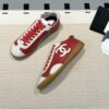 Chanel Low-Top Sneakers in Bright Red