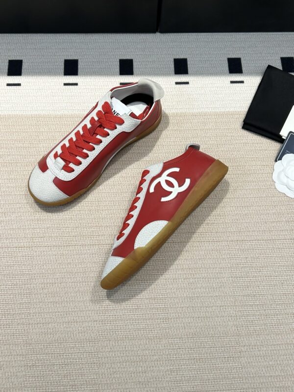 Chanel Low-Top Sneakers in Bright Red