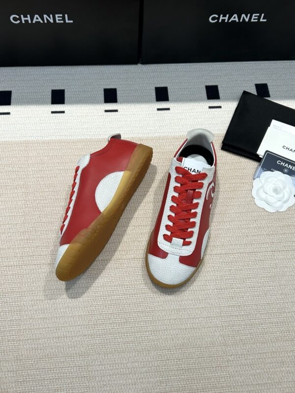 Chanel Low-Top Sneakers in Bright Red