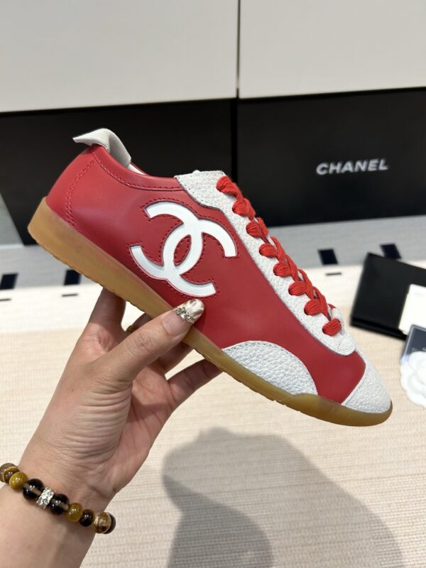 Chanel Low-Top Sneakers in Bright Red