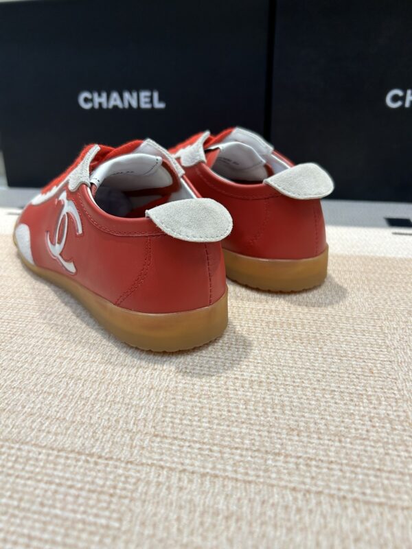 Chanel Low-Top Sneakers in Bright Red