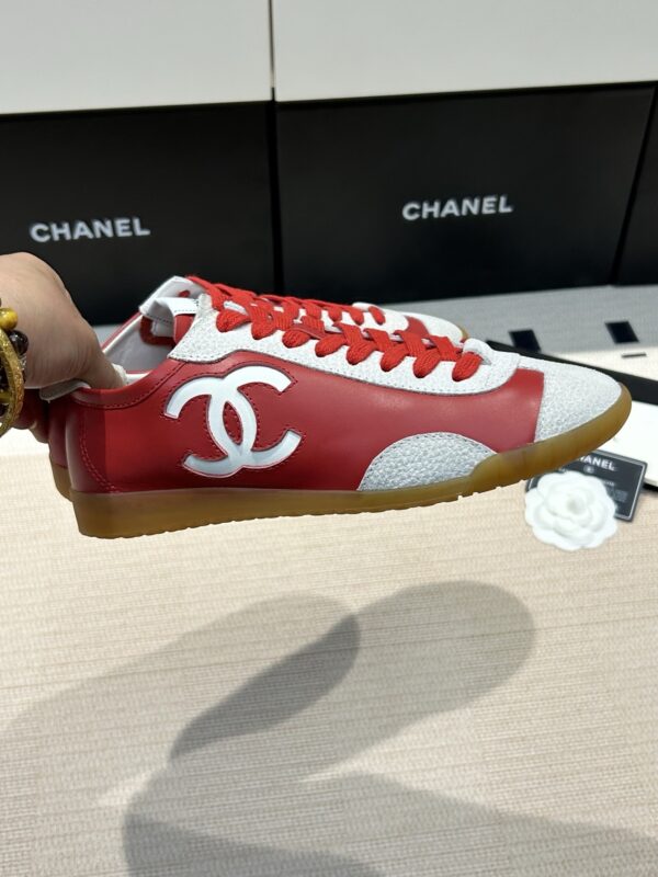 Chanel Low-Top Sneakers in Bright Red
