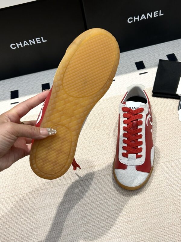 Chanel Low-Top Sneakers in Bright Red