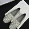 Dior Granville Grey Oblique Embroidered Espadrille Shoes