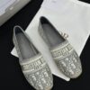 Dior Granville Grey Oblique Embroidered Espadrille Shoes