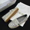 Dior Granville Grey Oblique Embroidered Espadrille Shoes