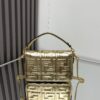 sy_no_9399D2F0F072E66F81A2A3ED0720404D_4 Fendi Baguette Small Handbag – Gold Metallic Leather