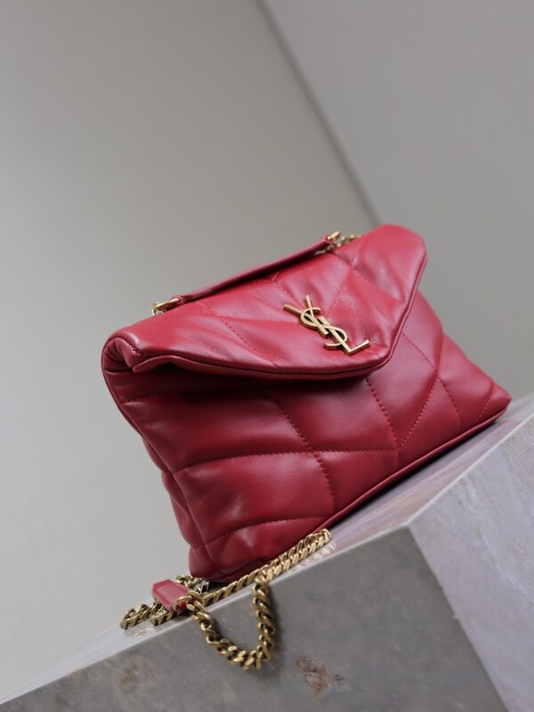 sy_no_946B8444C985AECA51E29E87553D2364_2 YSL Loulou Mini Double-Chain Bag – Red Lambskin