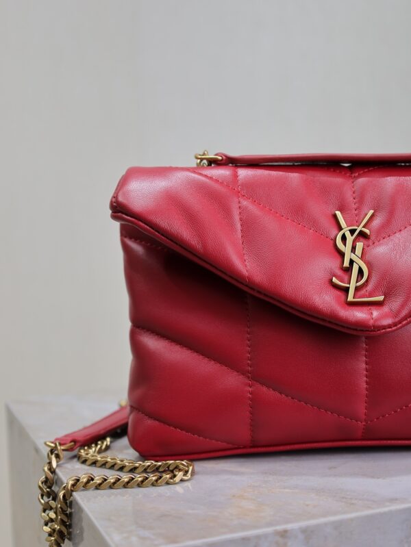 sy_no_946B8444C985AECA51E29E87553D2364_3 YSL Loulou Mini Double-Chain Bag – Red Lambskin