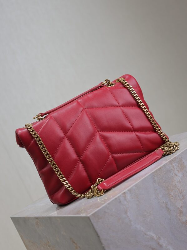 sy_no_946B8444C985AECA51E29E87553D2364_5 YSL Loulou Mini Double-Chain Bag – Red Lambskin