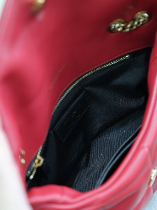 sy_no_946B8444C985AECA51E29E87553D2364_8 YSL Loulou Mini Double-Chain Bag – Red Lambskin