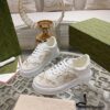 sy_no_94A60A28107BCC0F34BDC67BE07FC15E_3 Gucci Re-Web Cream & Champagne Gold GG Jacquard Platform Sneakers