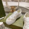 sy_no_94A60A28107BCC0F34BDC67BE07FC15E_5 Gucci Re-Web Cream & Champagne Gold GG Jacquard Platform Sneakers