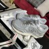 Metallic Silver & Mesh Retro Running Sneakers