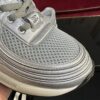 Metallic Silver & Mesh Retro Running Sneakers