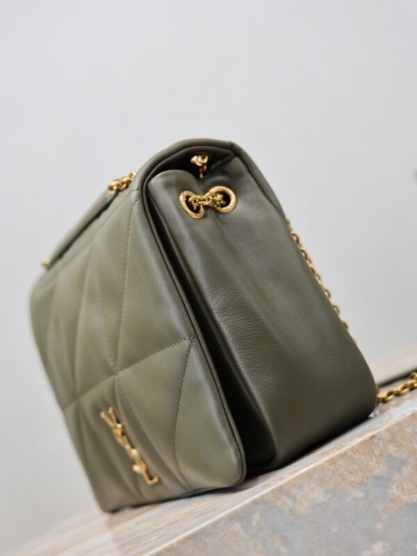 sy_no_9552C0550CC9515EAABC4F6A0A657B04_3 YSL Jamie 4.3 29cm Shoulder Bag – Green Lambskin