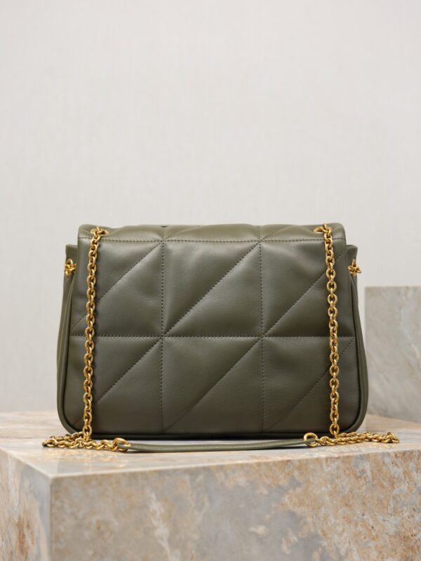 sy_no_9552C0550CC9515EAABC4F6A0A657B04_5 YSL Jamie 4.3 29cm Shoulder Bag – Green Lambskin