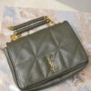 sy_no_9552C0550CC9515EAABC4F6A0A657B04_6 YSL Jamie 4.3 29cm Shoulder Bag – Green Lambskin