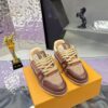 Louis Vuitton LV Trainer Maxi Mocha Brown & Khaki Mixed-Material Sneakers