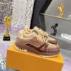 Louis Vuitton LV Trainer Maxi Mocha Brown & Khaki Mixed-Material Sneakers