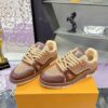 Louis Vuitton LV Trainer Maxi Mocha Brown & Khaki Mixed-Material Sneakers