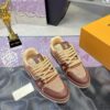 Louis Vuitton LV Trainer Maxi Mocha Brown & Khaki Mixed-Material Sneakers
