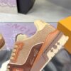 Louis Vuitton LV Trainer Maxi Mocha Brown & Khaki Mixed-Material Sneakers