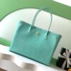 sy_no_968682DE55870964426116D288A49EA7_0 Cyan Cerf-Style Large Crocodile-Embossed Leather Tote Bag