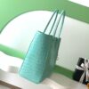 sy_no_968682DE55870964426116D288A49EA7_1 Cyan Cerf-Style Large Crocodile-Embossed Leather Tote Bag
