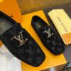 Louis Vuitton Hockenheim / LV Driver Black Monogram Suede Moccasin