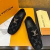 Louis Vuitton Hockenheim / LV Driver Black Monogram Suede Moccasin