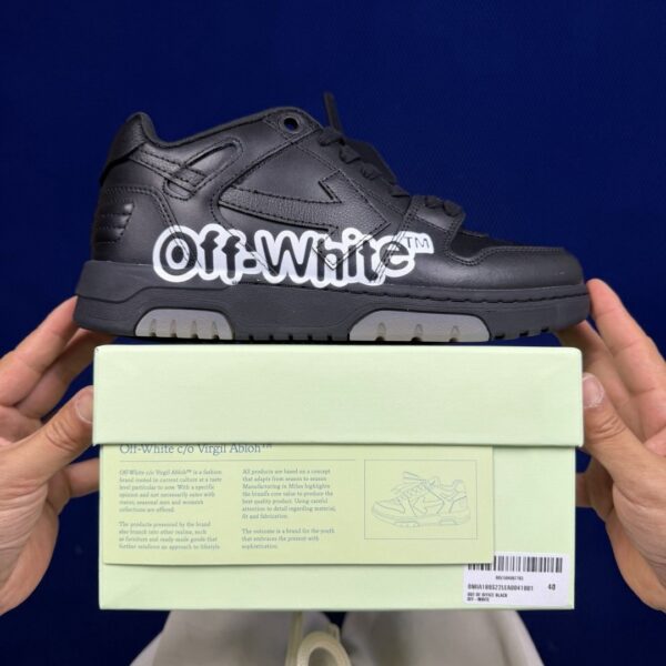 Off-White Out Of Office Black Graphic Low-Top Sneakers