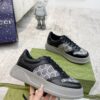 sy_no_97242F78CCCCDA82660A9CC6BB438B20_5 Gucci Re-Web Black & Grey GG Canvas Platform Sneakers